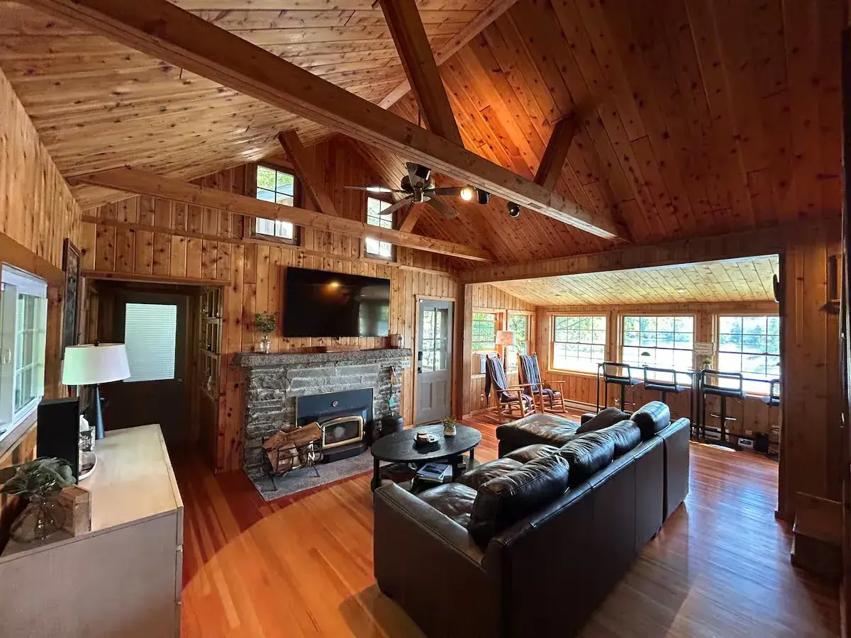 Cabin great room interior
