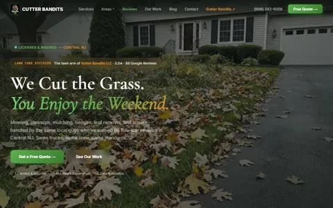 Cutter Bandits homepage, built by Atlas