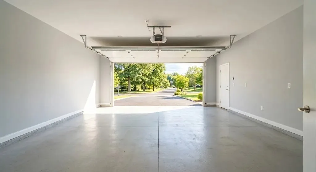 Empty clean residential garage after NJ junk removal service