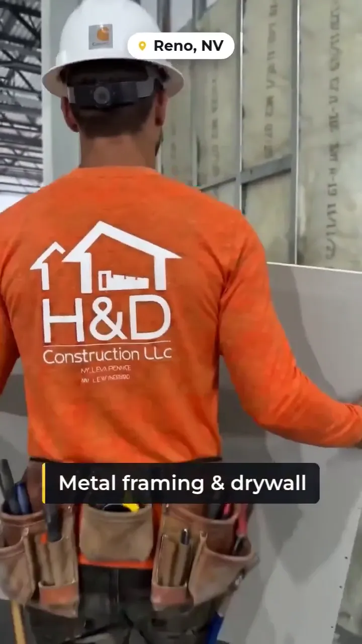 H&amp;D Construction — Reno commercial drywall build reel by Atlas Studio