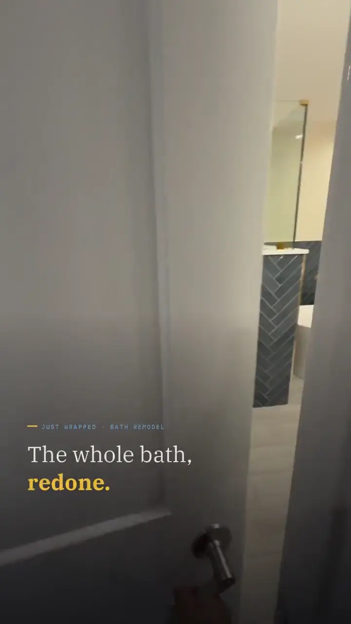JLM Construction, Bath Remodel reel by Atlas Studio